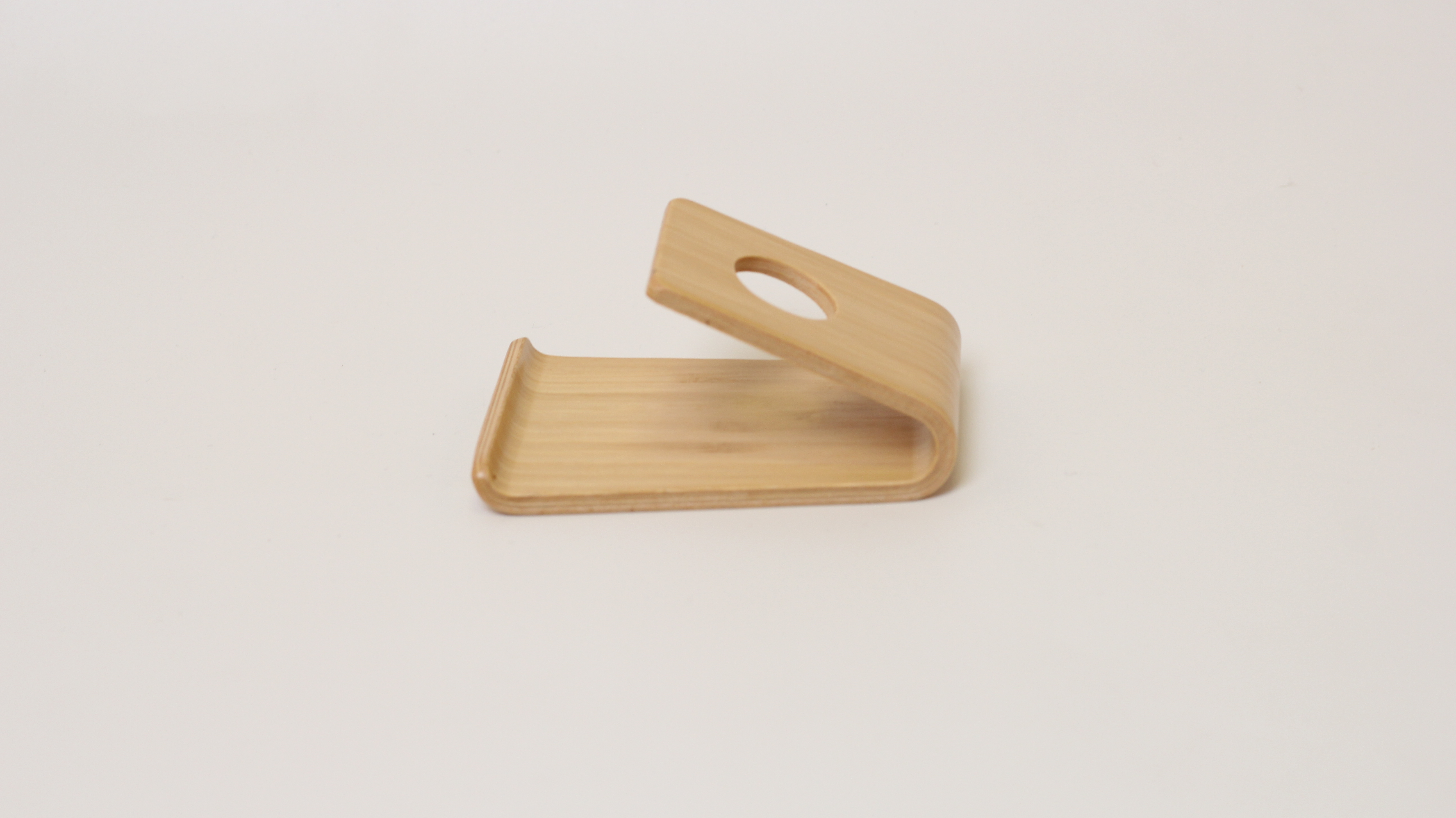 Bamboo folding mobile phone holder