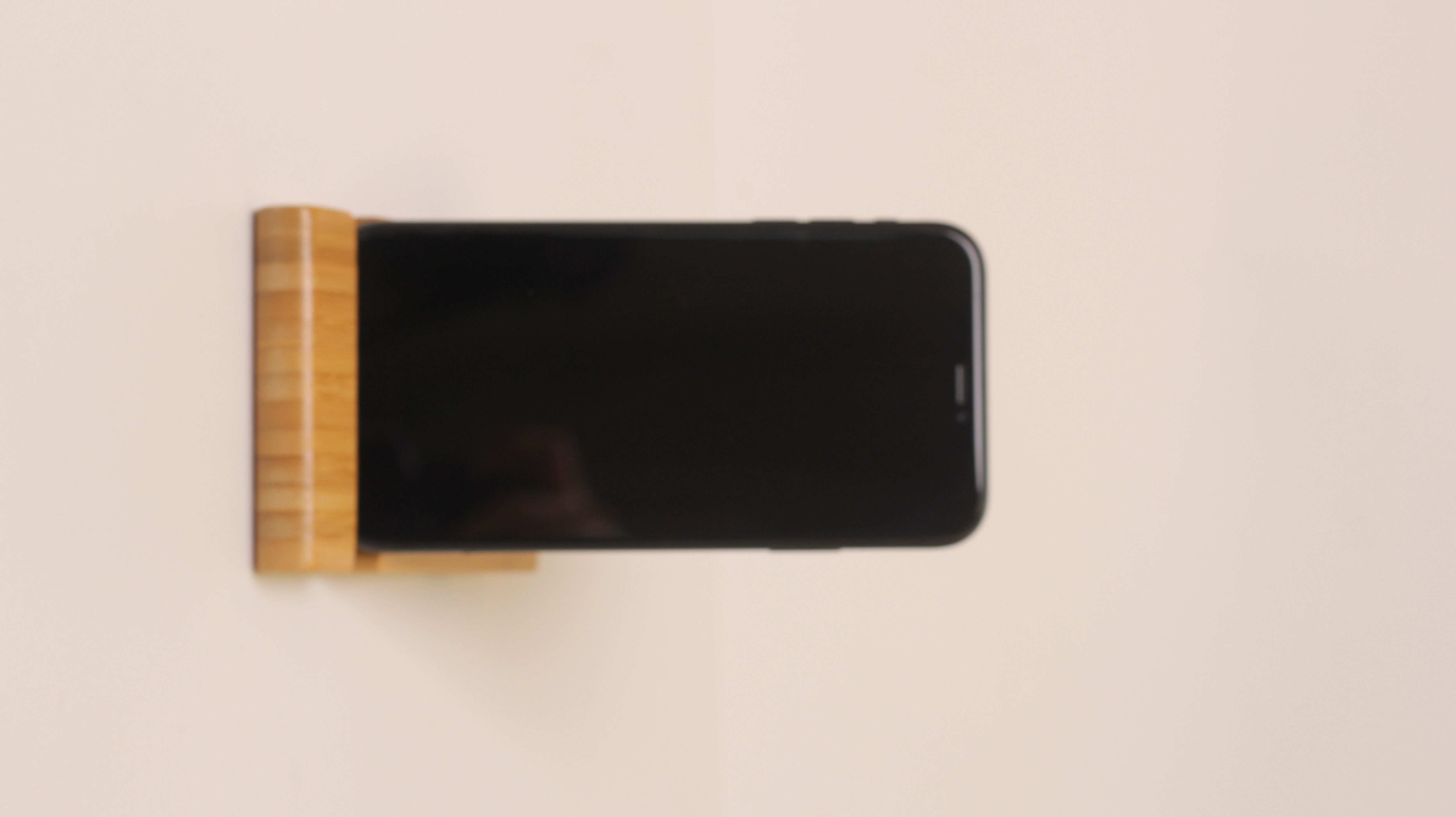 Bamboo mobile phone holder