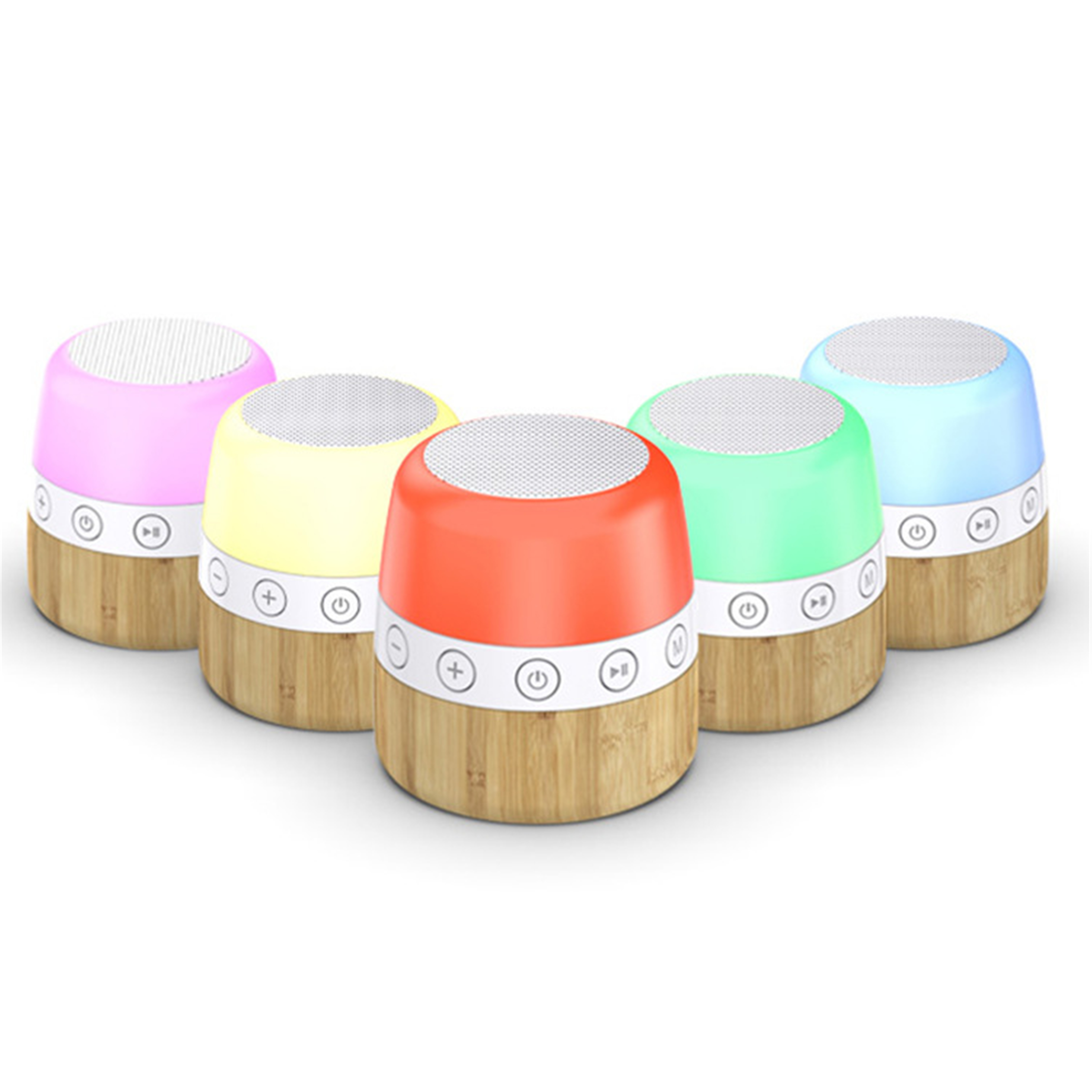 Portable wooden simple mini speaker Outdoor creative Bluetooth speaker Nightlight