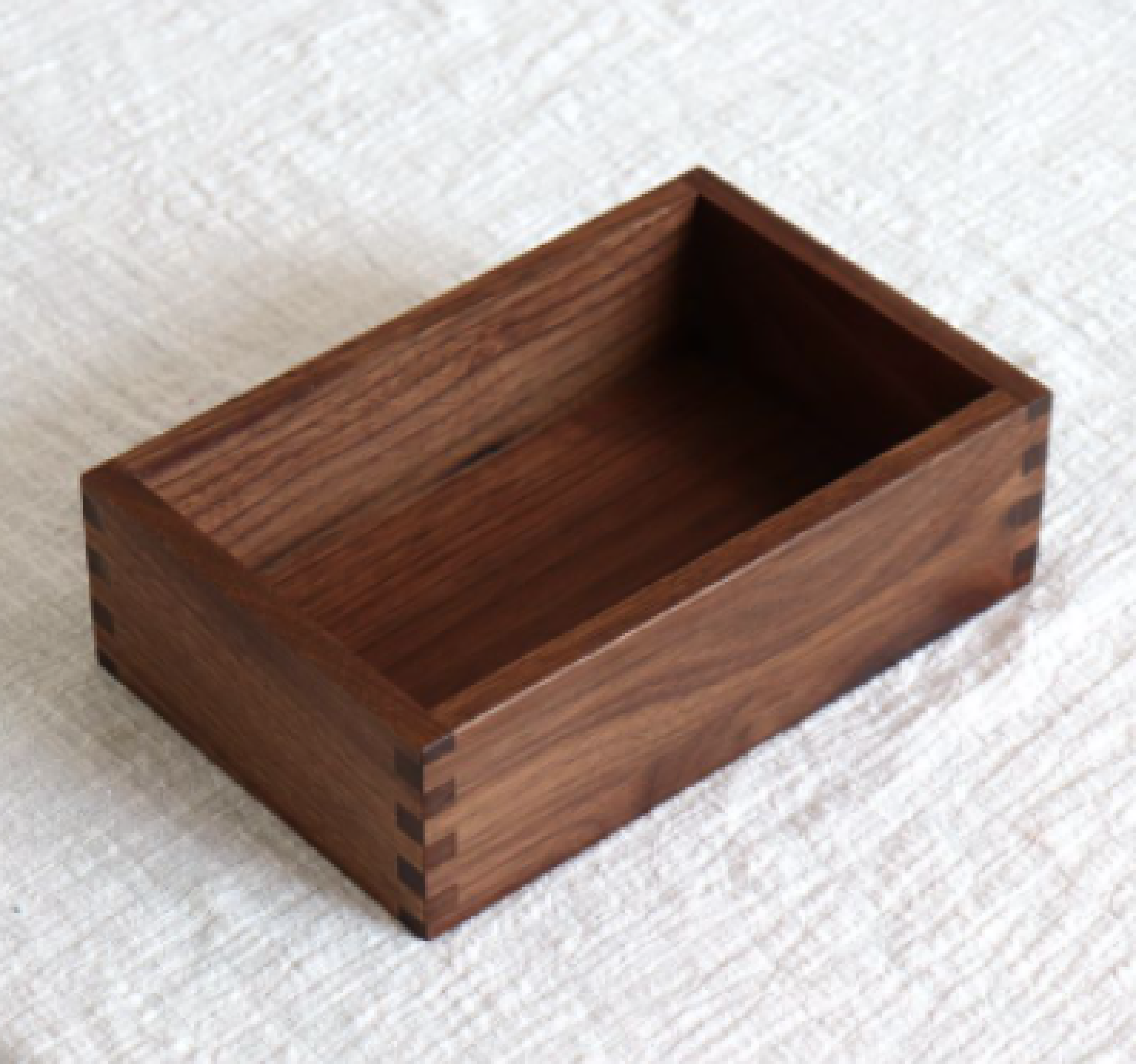 Wooden storage box without cover