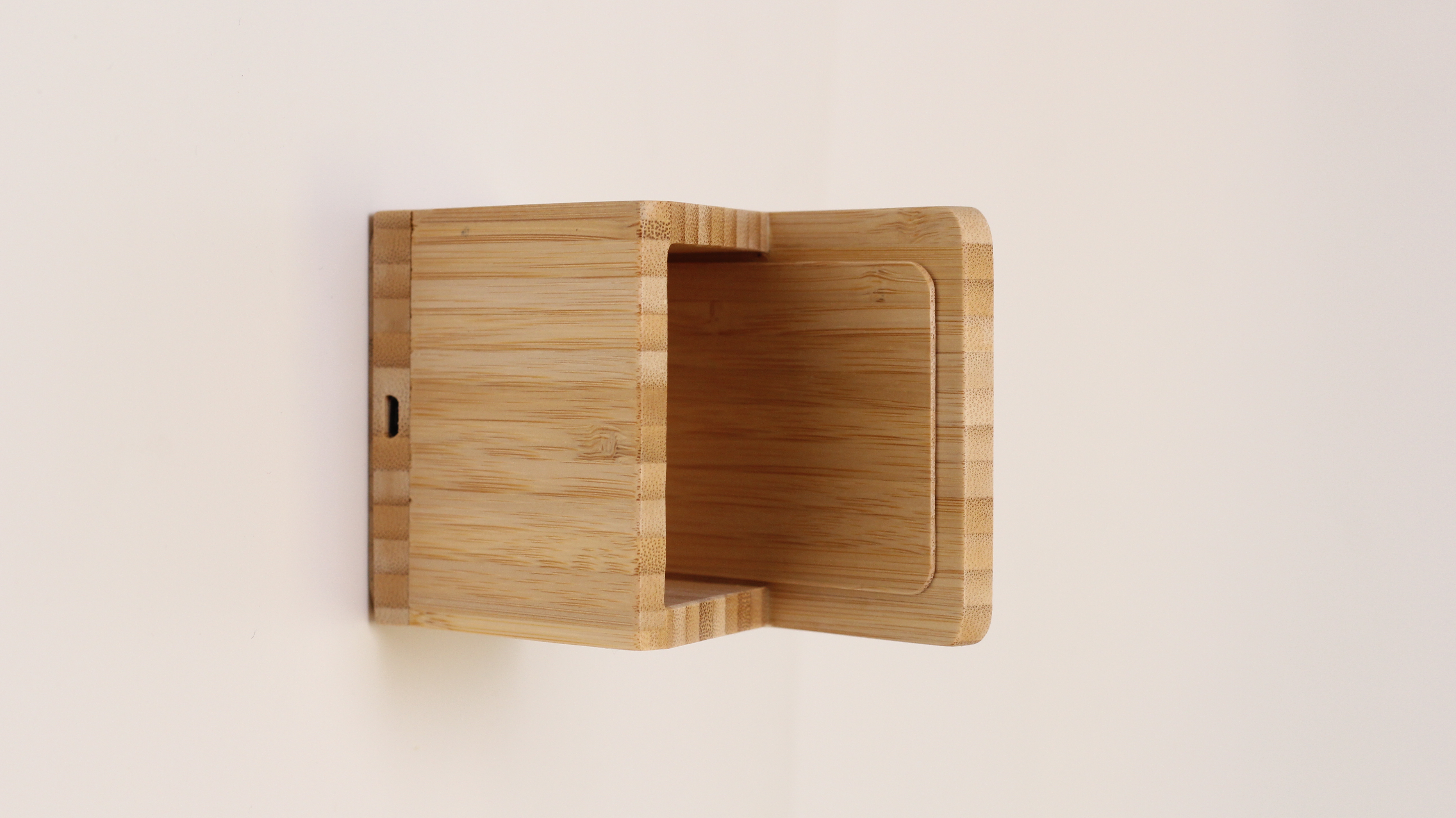 Bamboo and wood pen holder mobile phone wireless charger