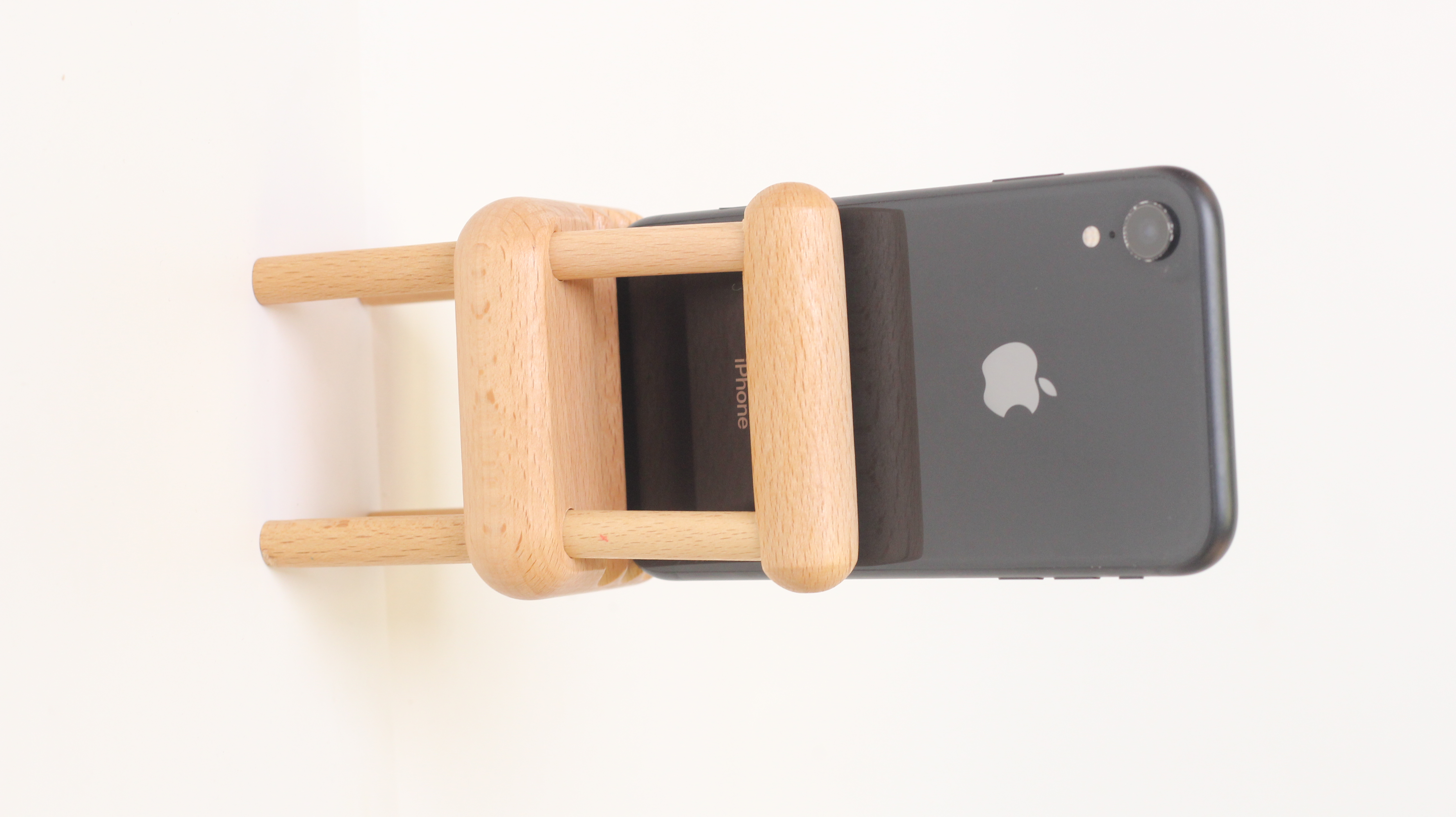 wooden chair mobile phone bracket