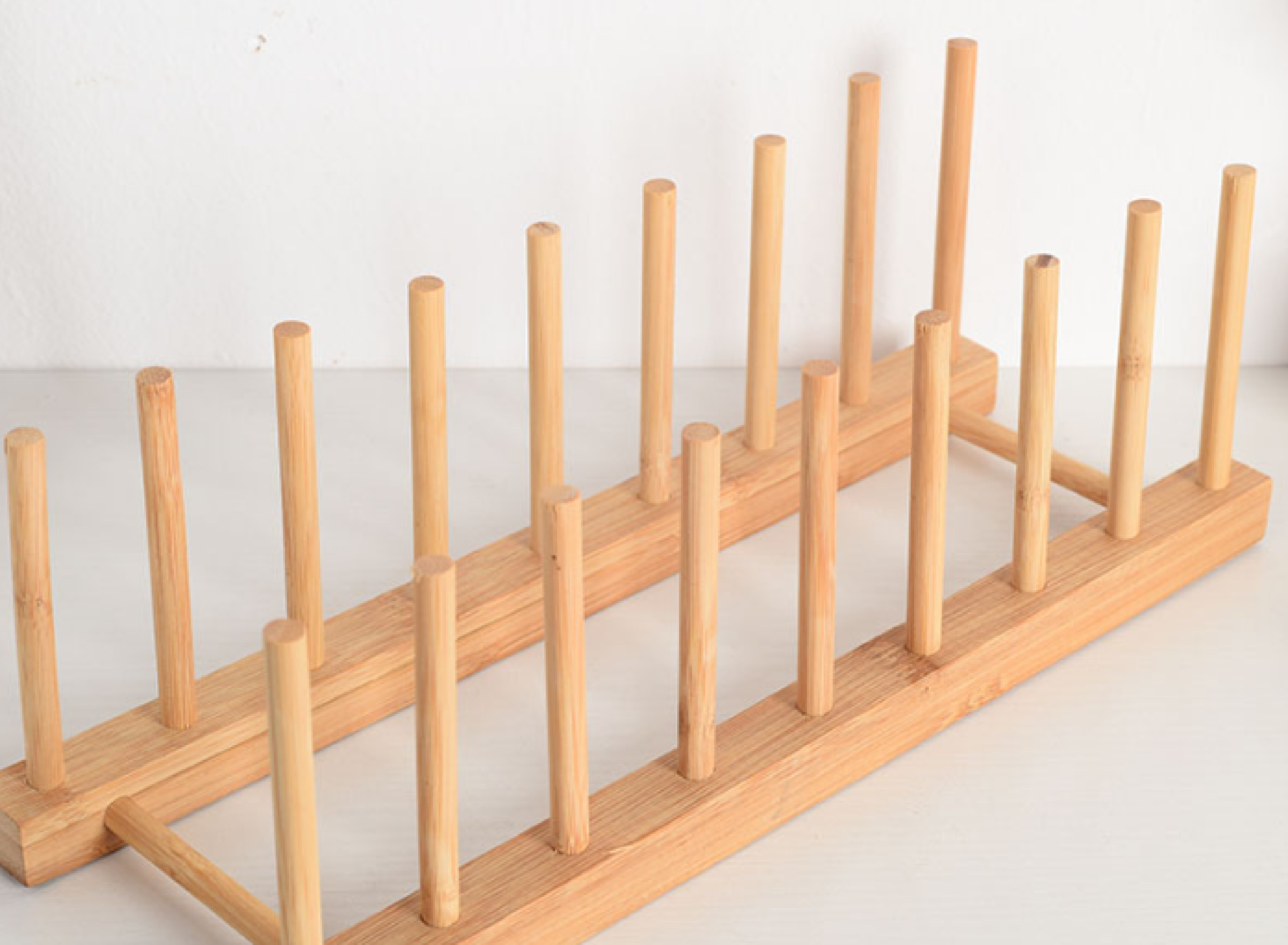 Bamboo and wood kitchen dish storage rack Desktop multi-function dish storage rack