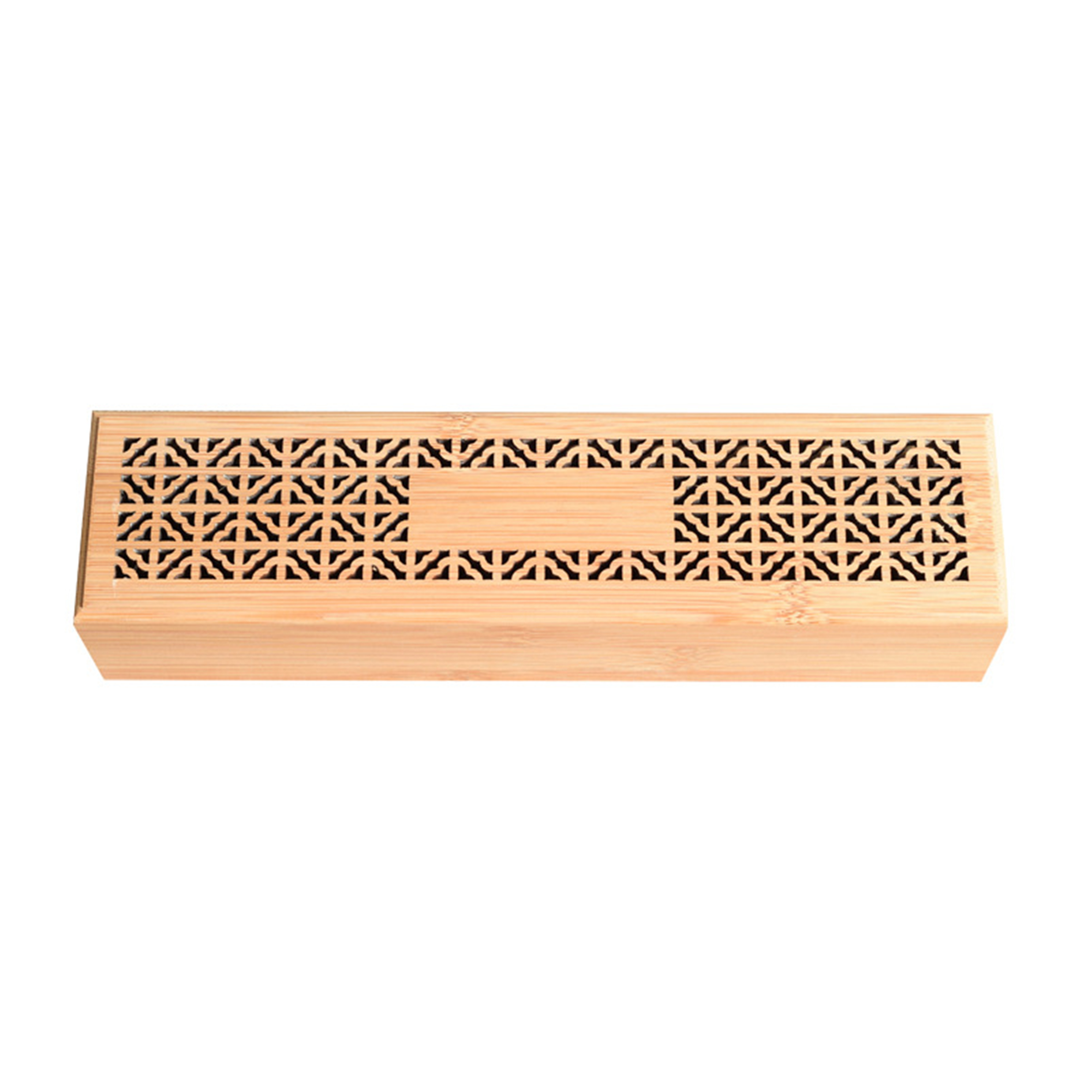 Bamboo and wood thread incense box Home indoor Zen sleeping incense box Aromatherapy stove Bamboo and wood hollow incense holder base