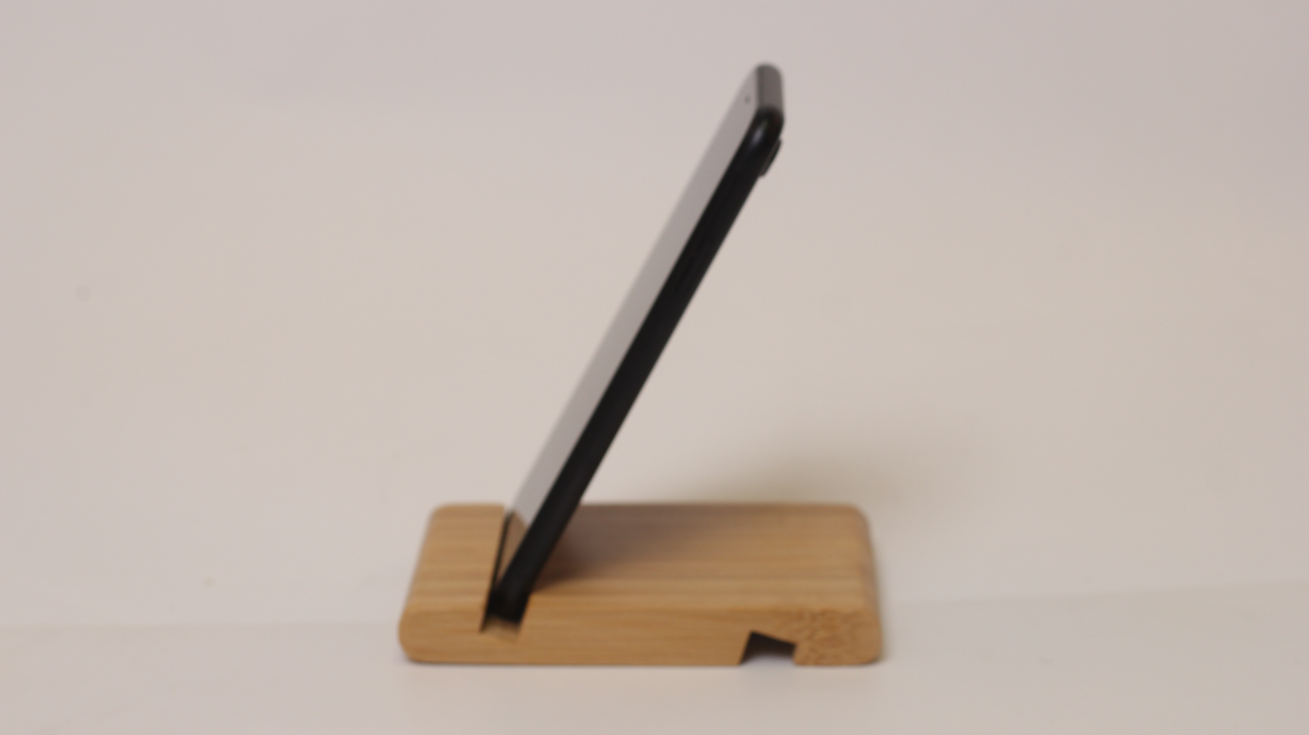 Bamboo mobile phone holder