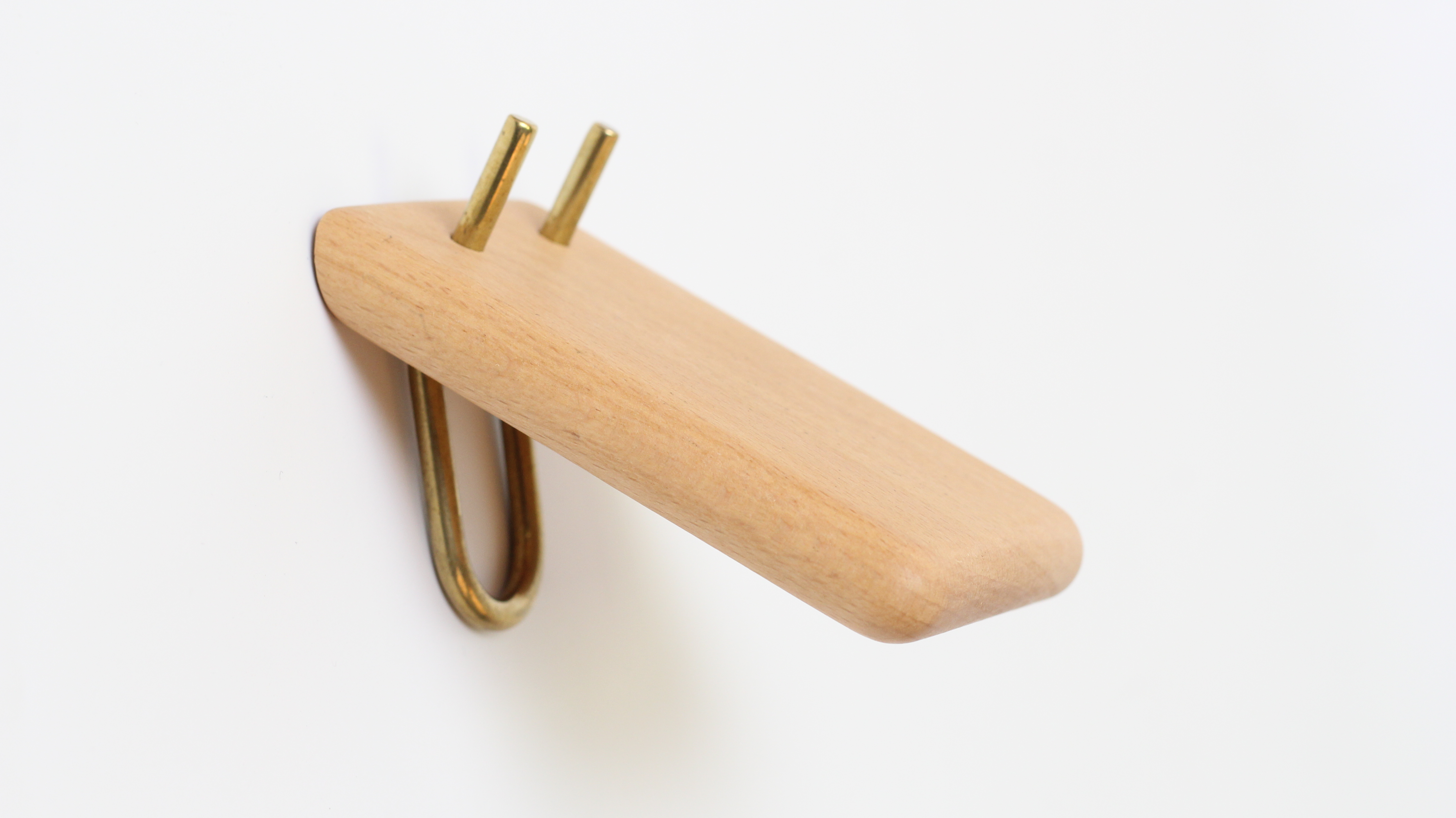 Vertical bamboo and wood mobile phone bracket