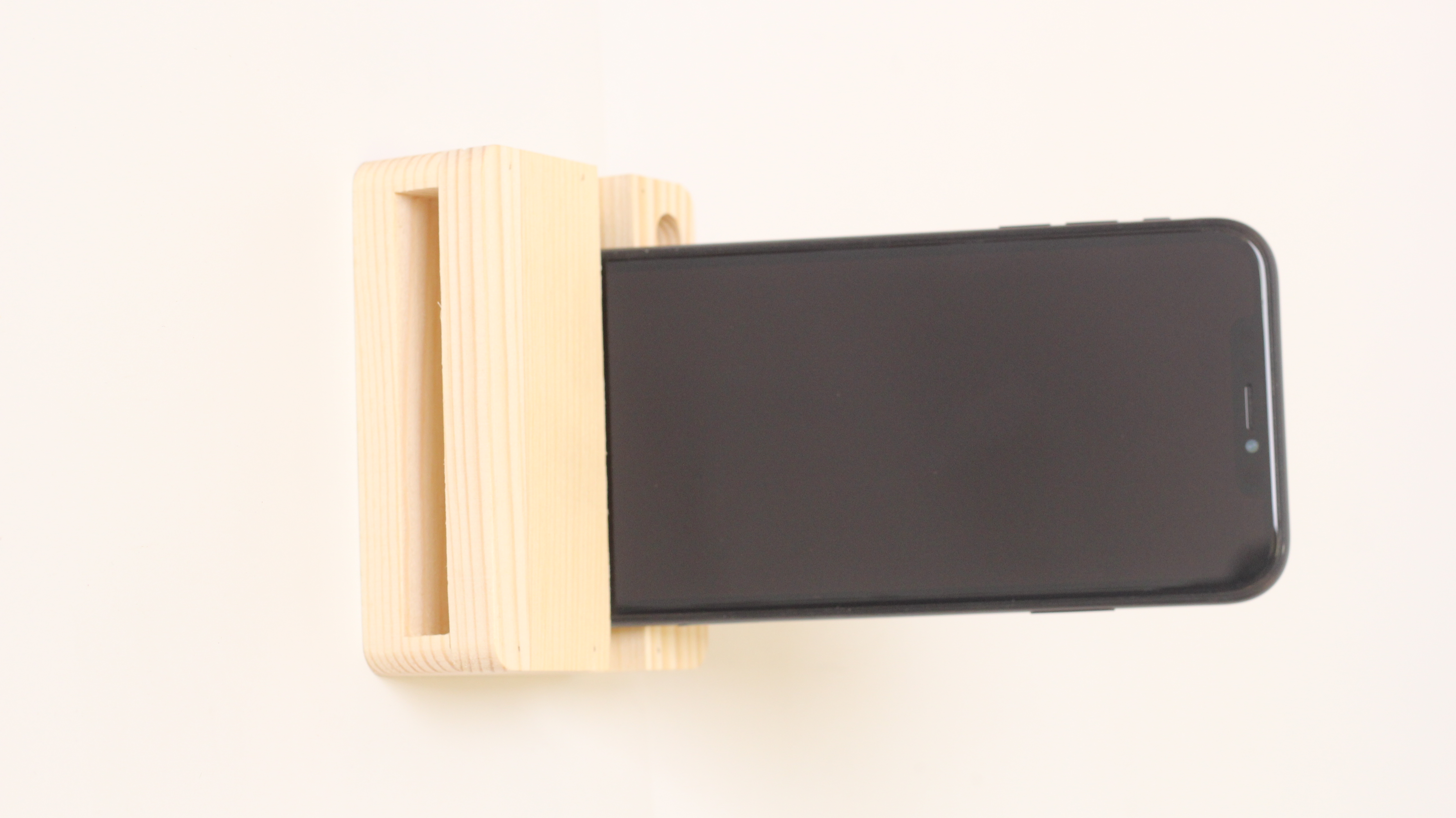 Wood mobile phone holder
