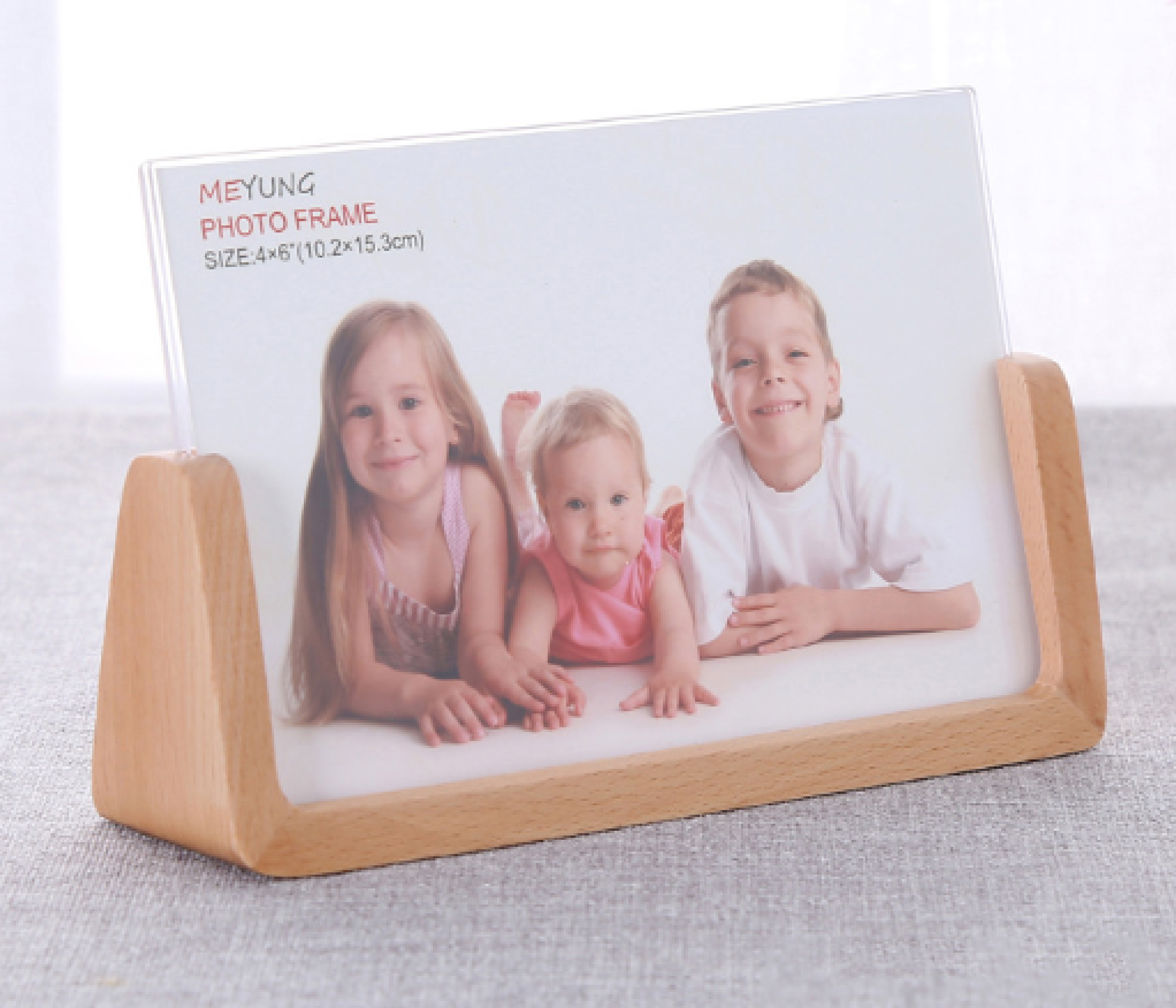 Wooden photo frame swing table