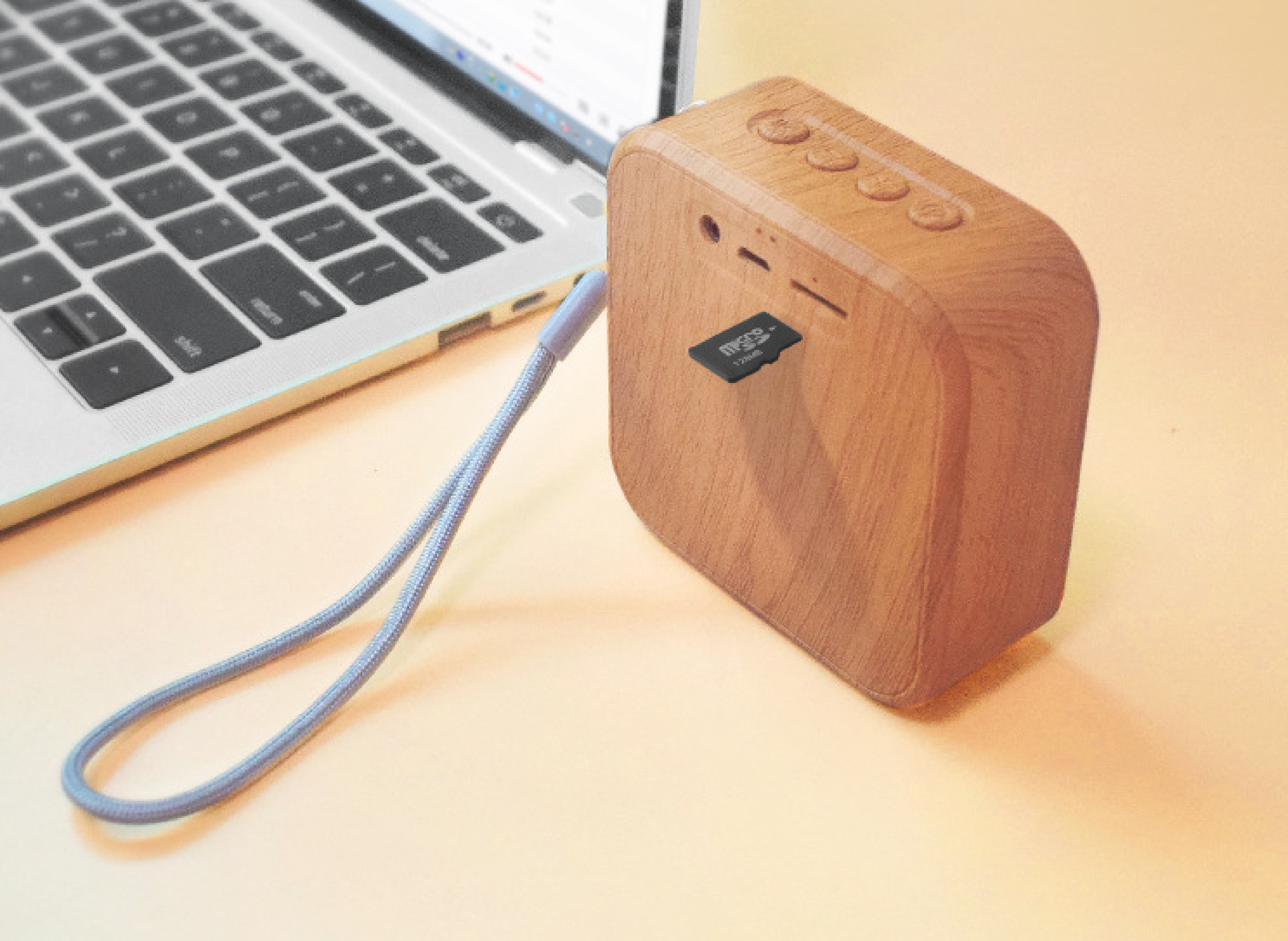 A70 Bluetooth speaker wireless mini portable wooden plug-in card intelligent outdoor