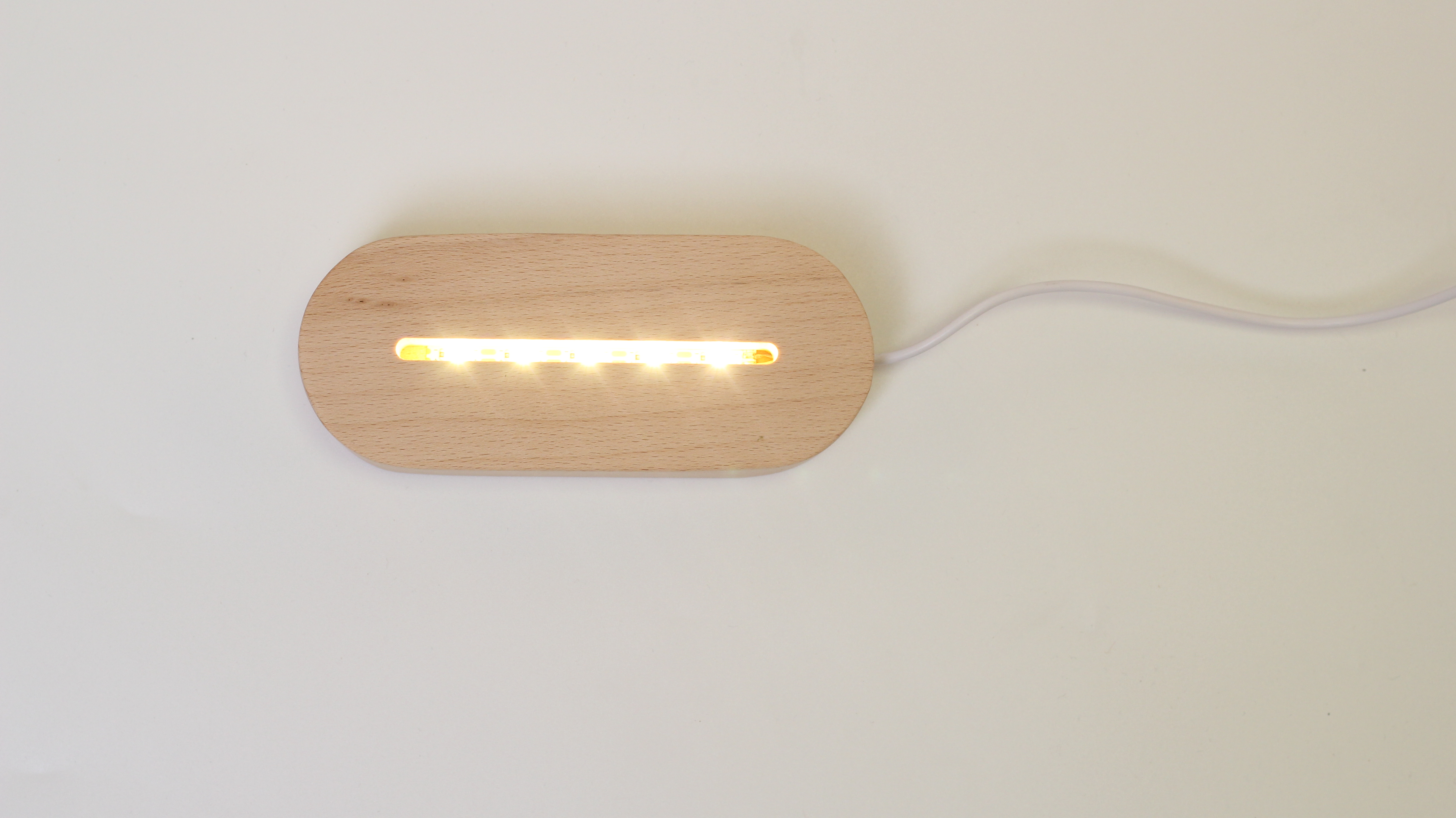 Led wood oval lamp holder