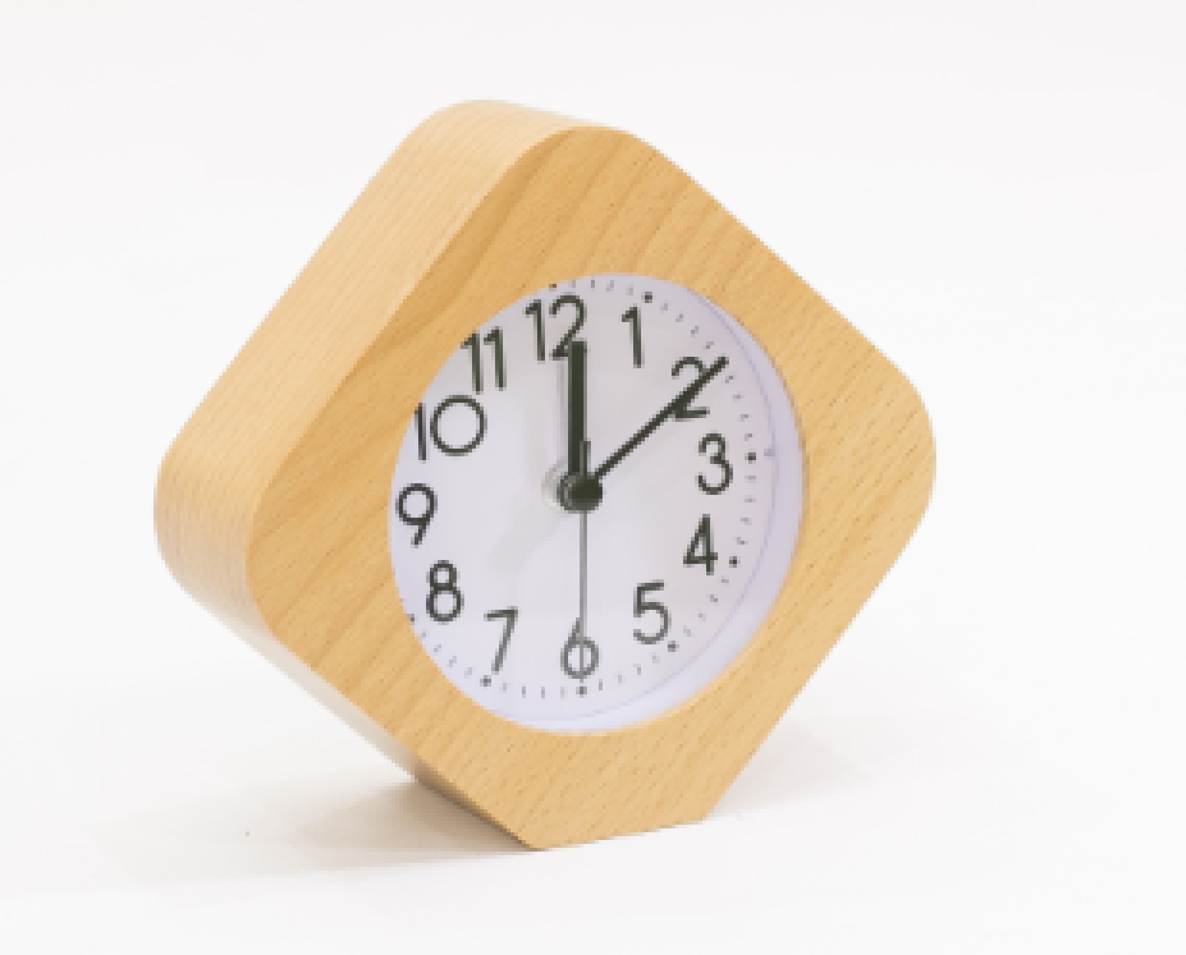 Solid wood clock diamond alarm clock student snooze lazy clock mini luminous alarm clock gift