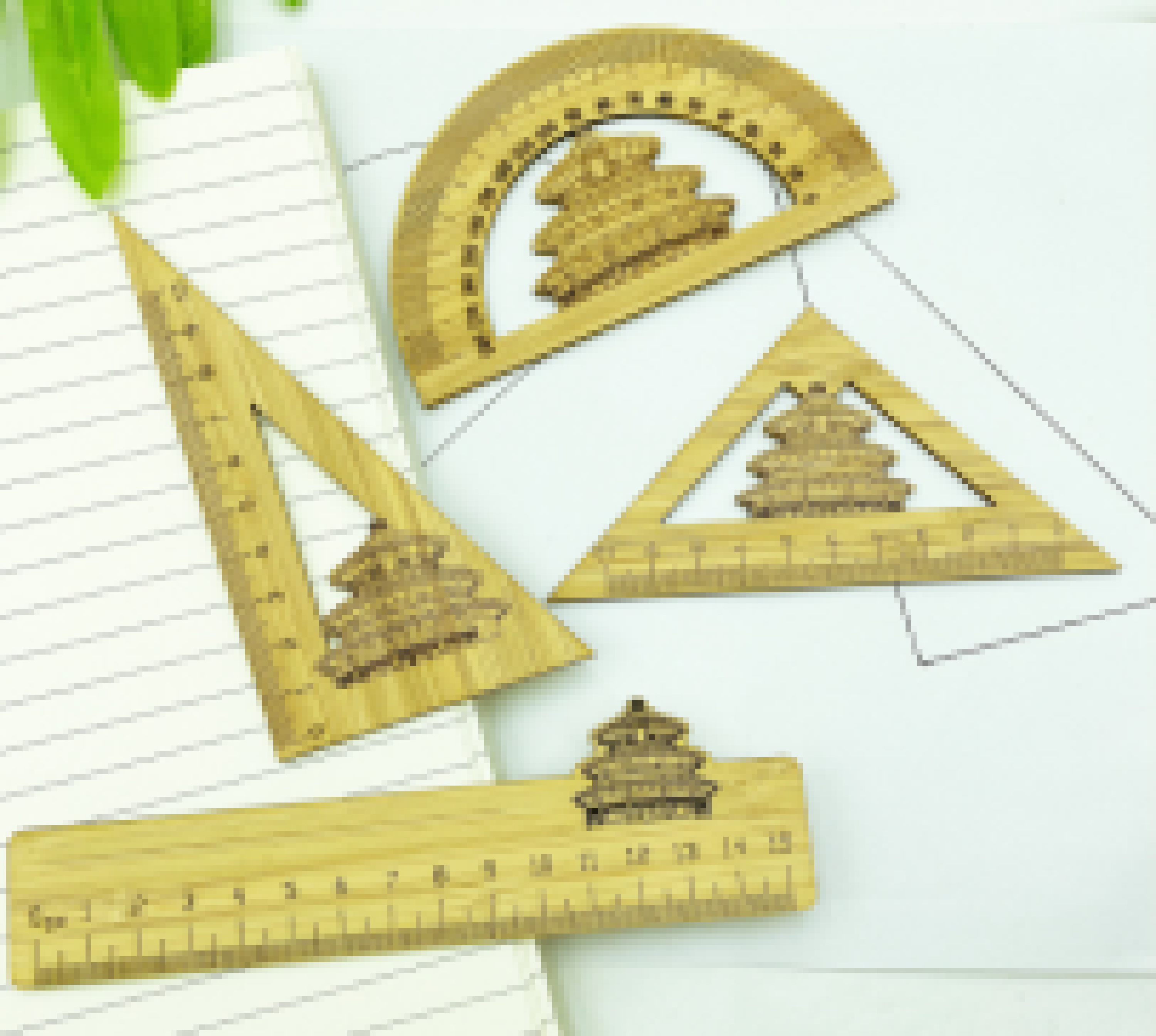 Bamboo creative cultural creation ruler bookmark