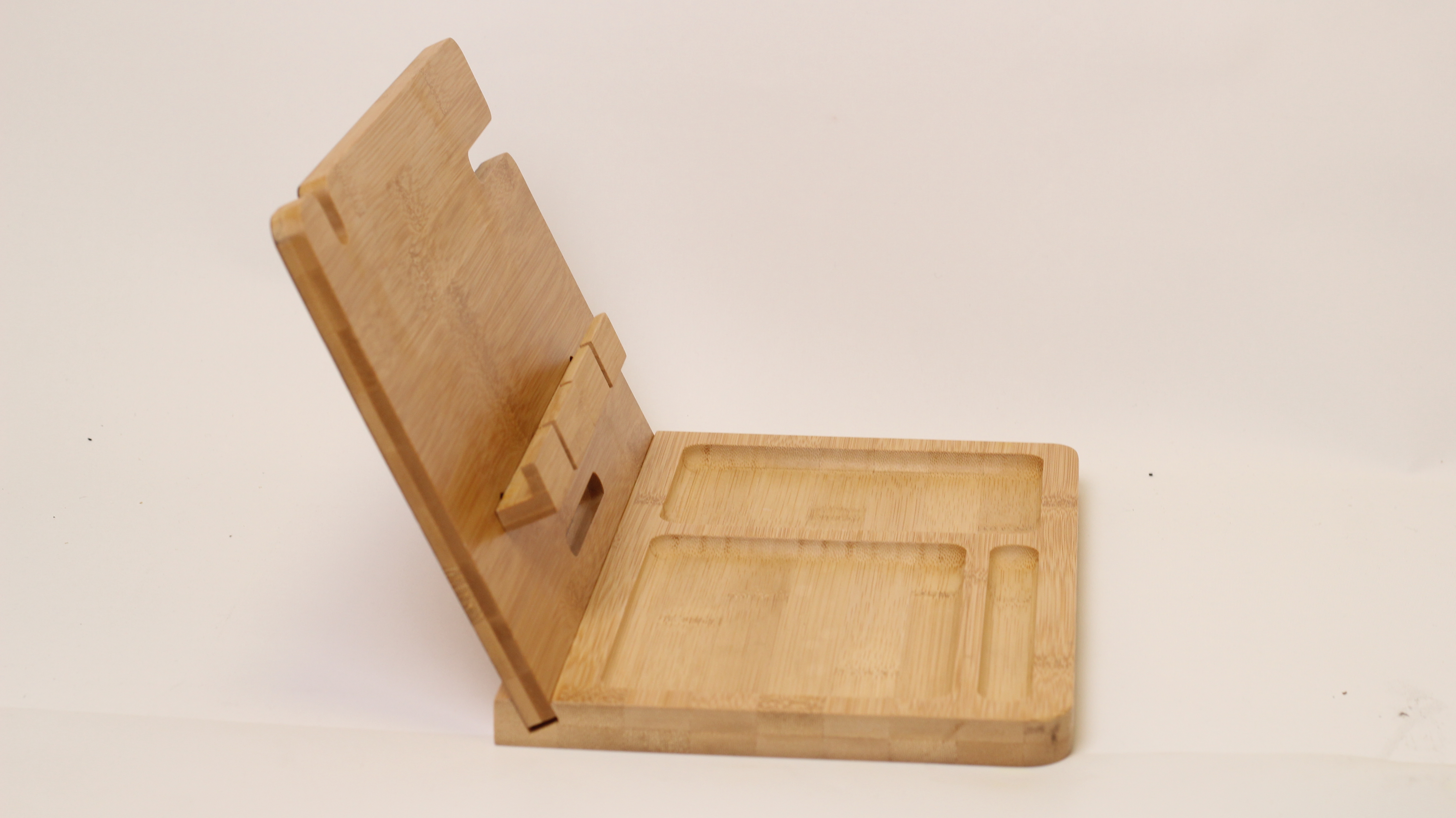 Bamboo display stand mobile phone holder