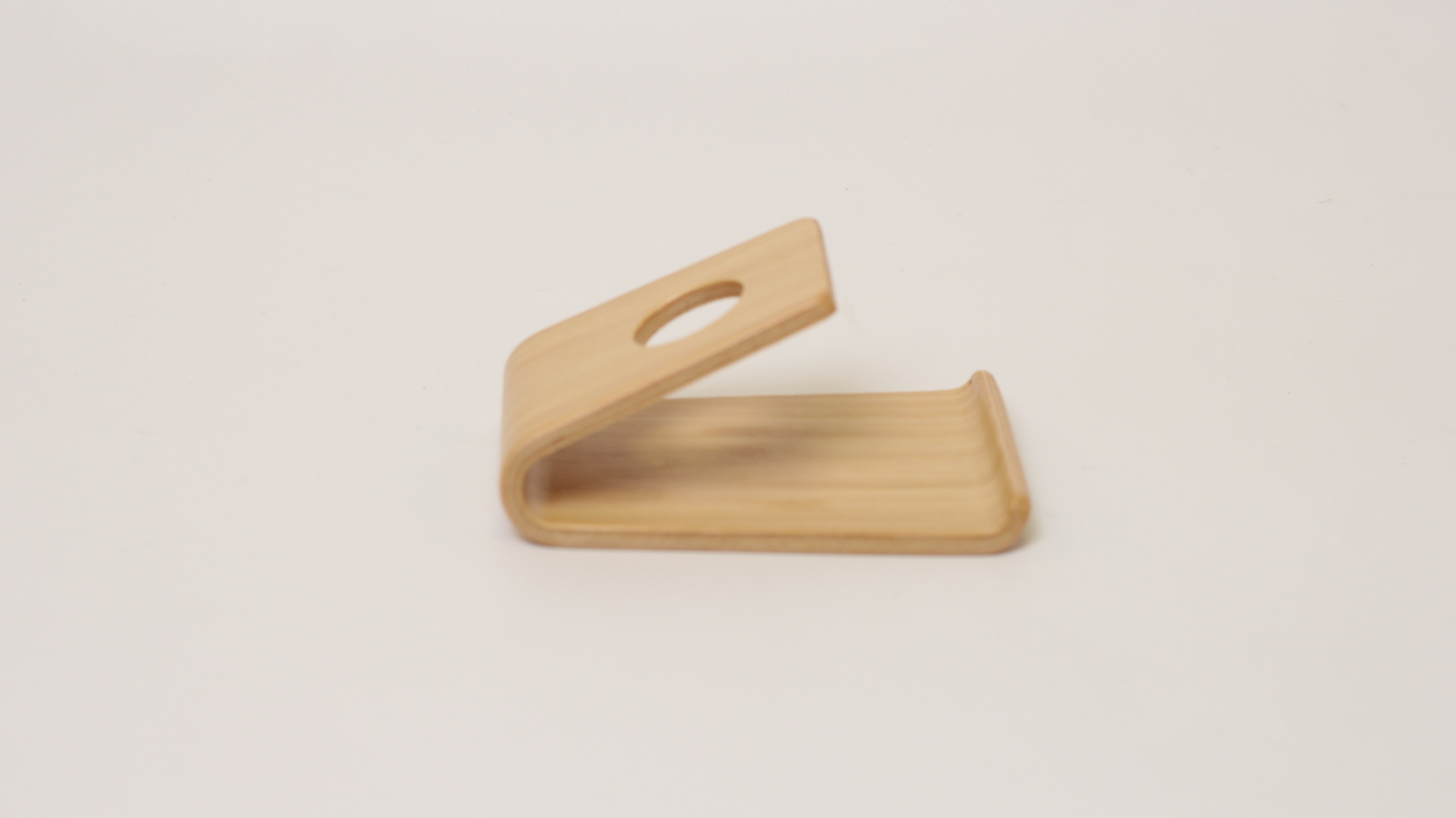 Bamboo folding mobile phone holder