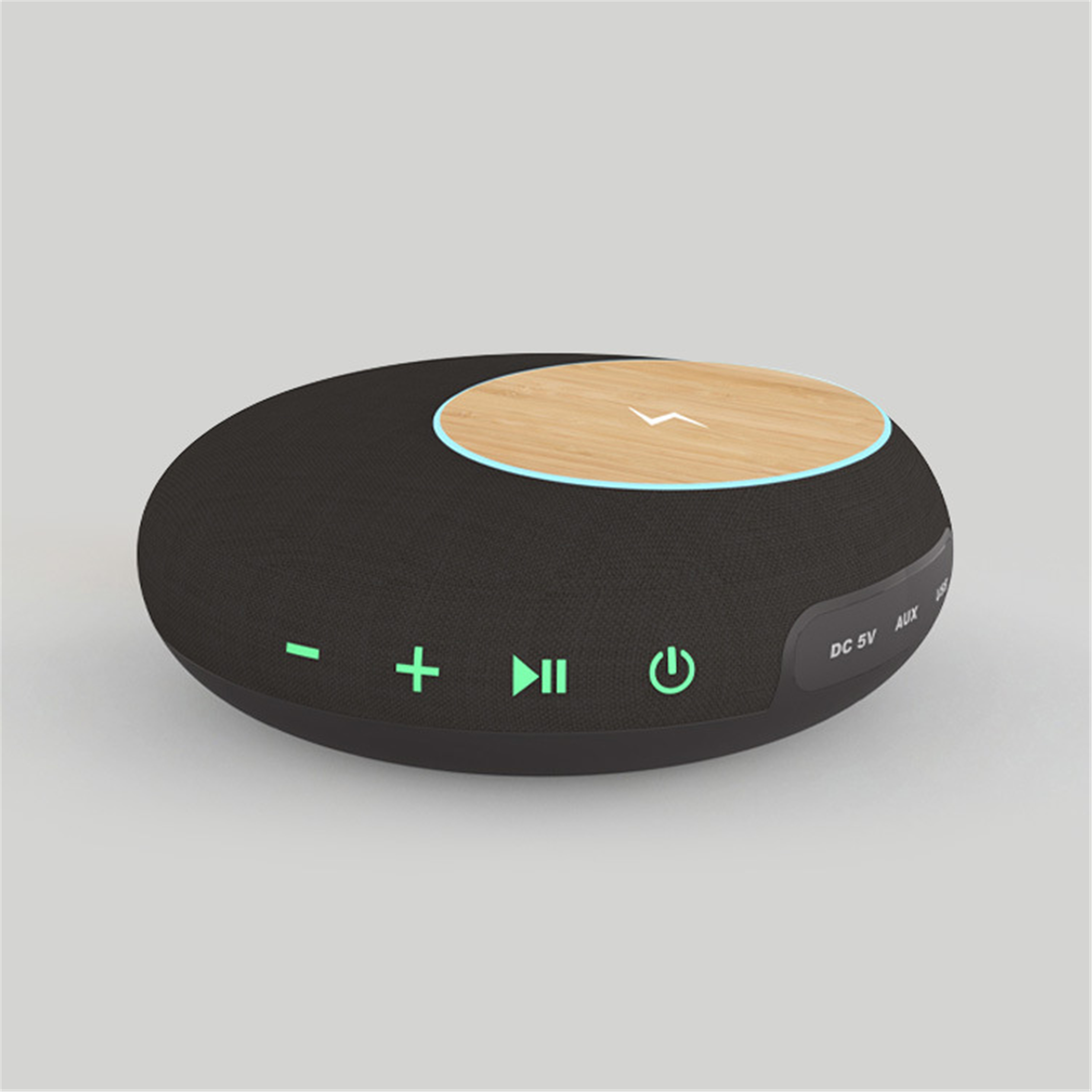 Three in one wireless charging portable Bluetooth speaker 5W bamboo wood wireless charging mobile power speaker