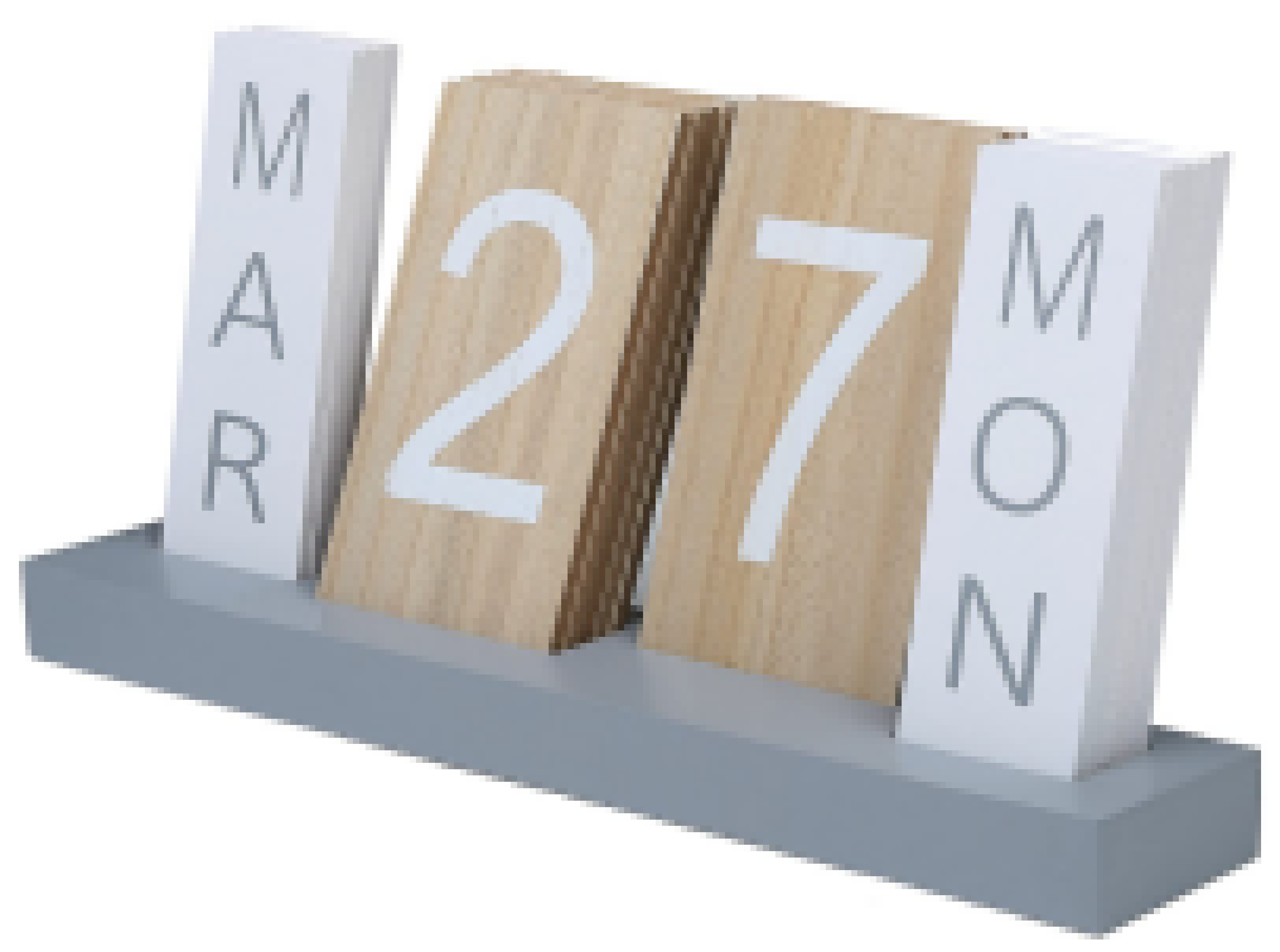 Log desktop decoration perpetual calendar