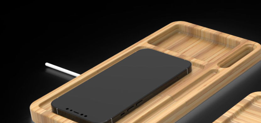 Wooden storage wireless charger