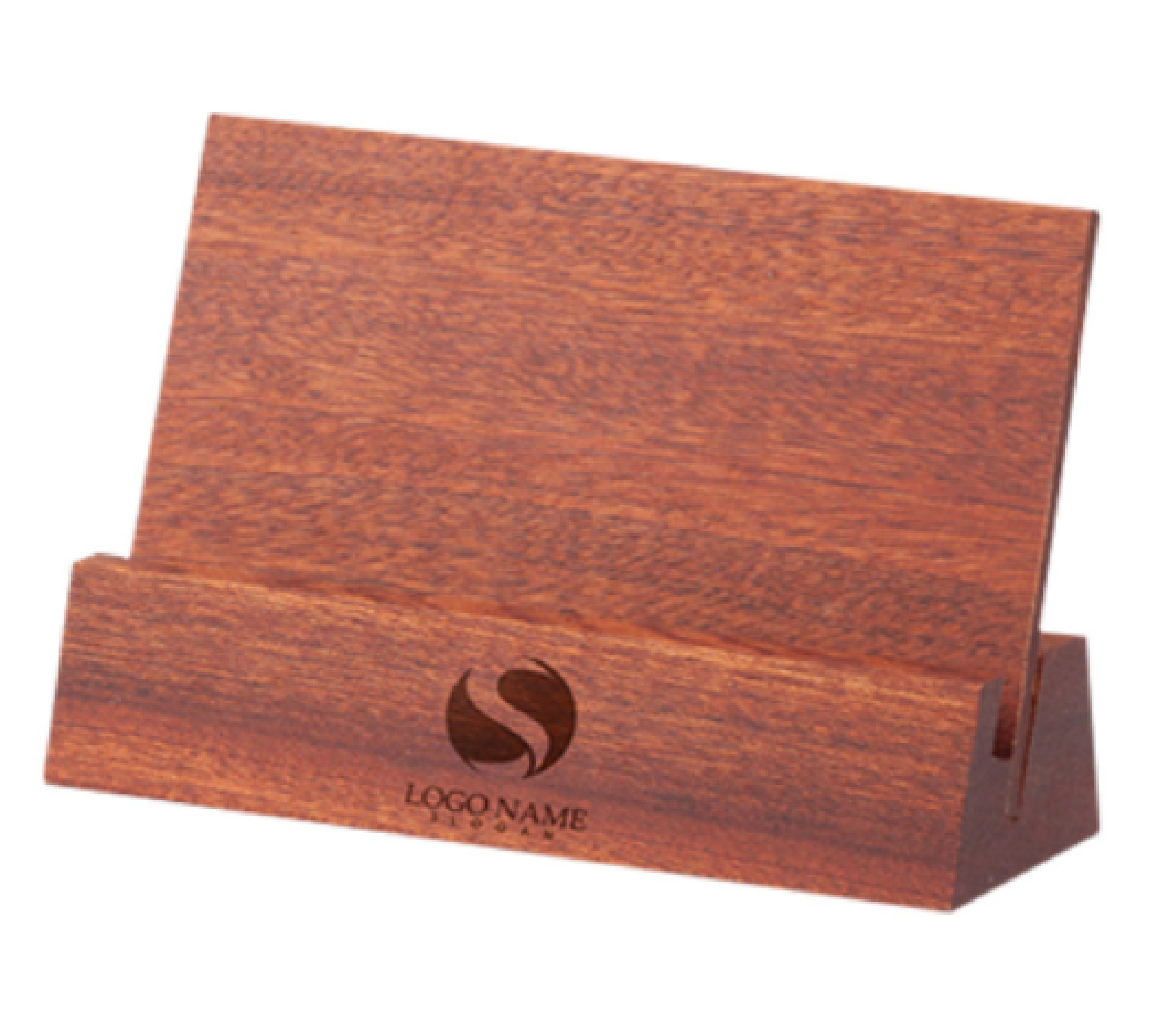Beech note wooden base desk calendar base wooden card holder