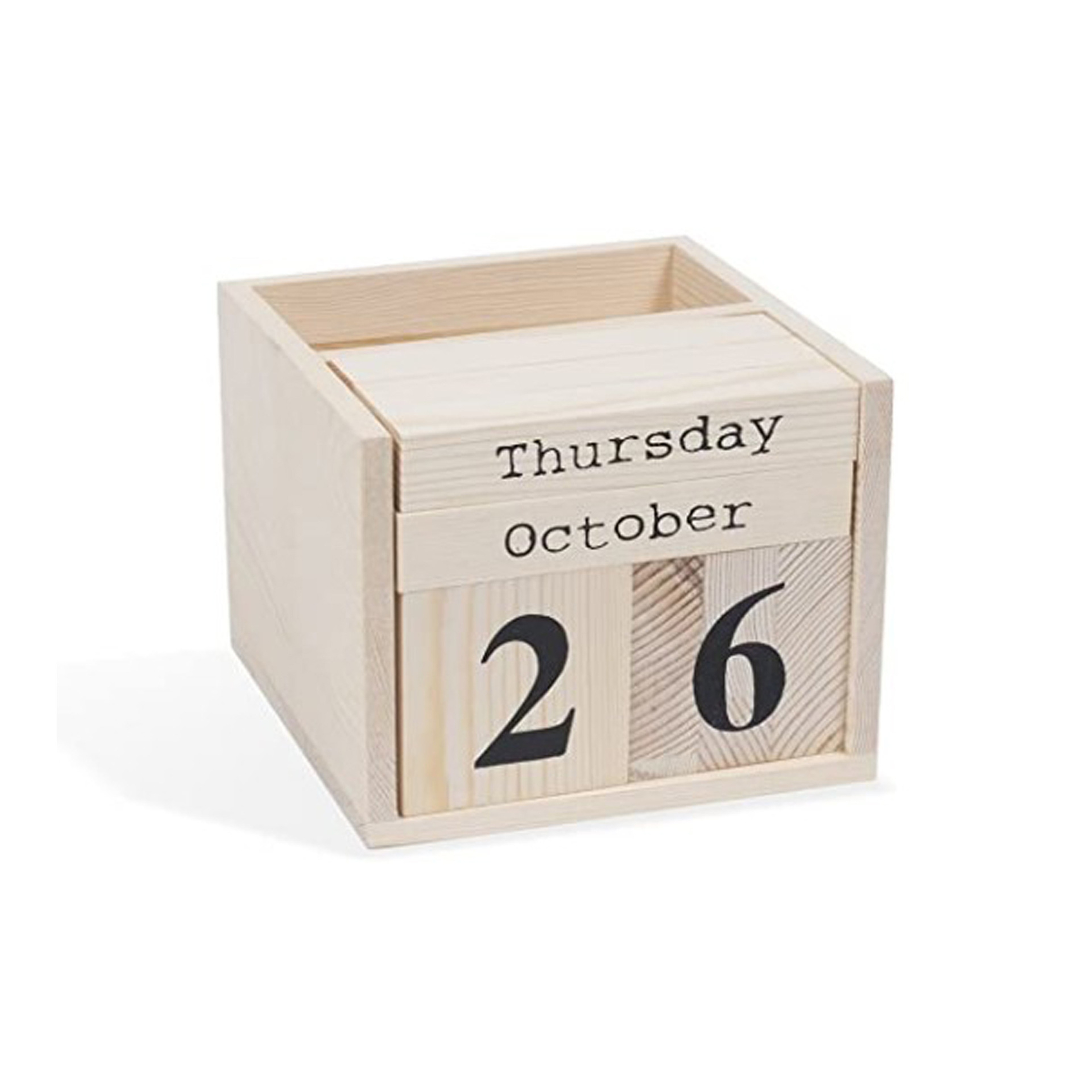 Square Calendar Penholder Perpetual Calendar