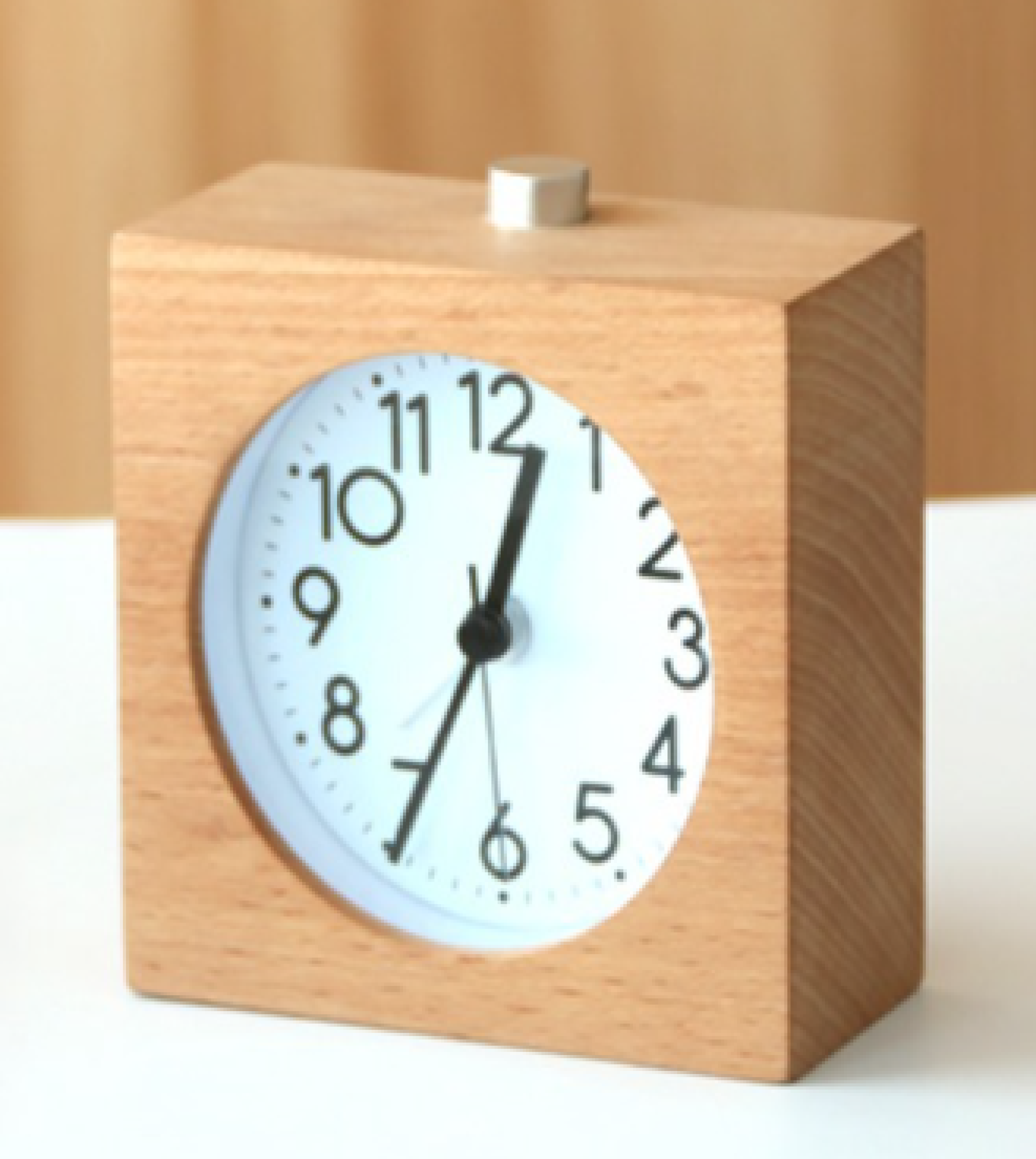 Solid wood clock, student's lazy alarm clock