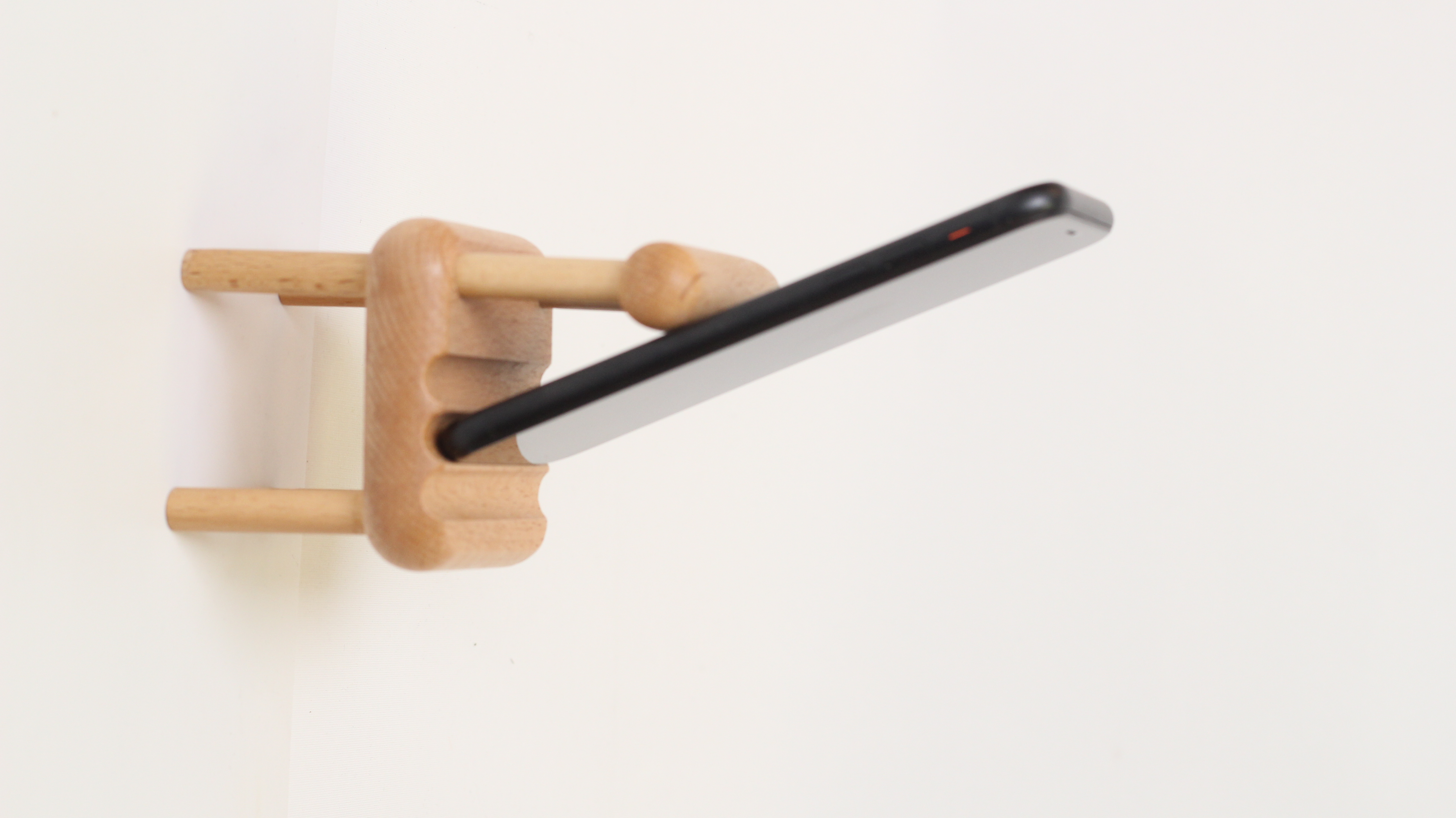 wooden chair mobile phone bracket