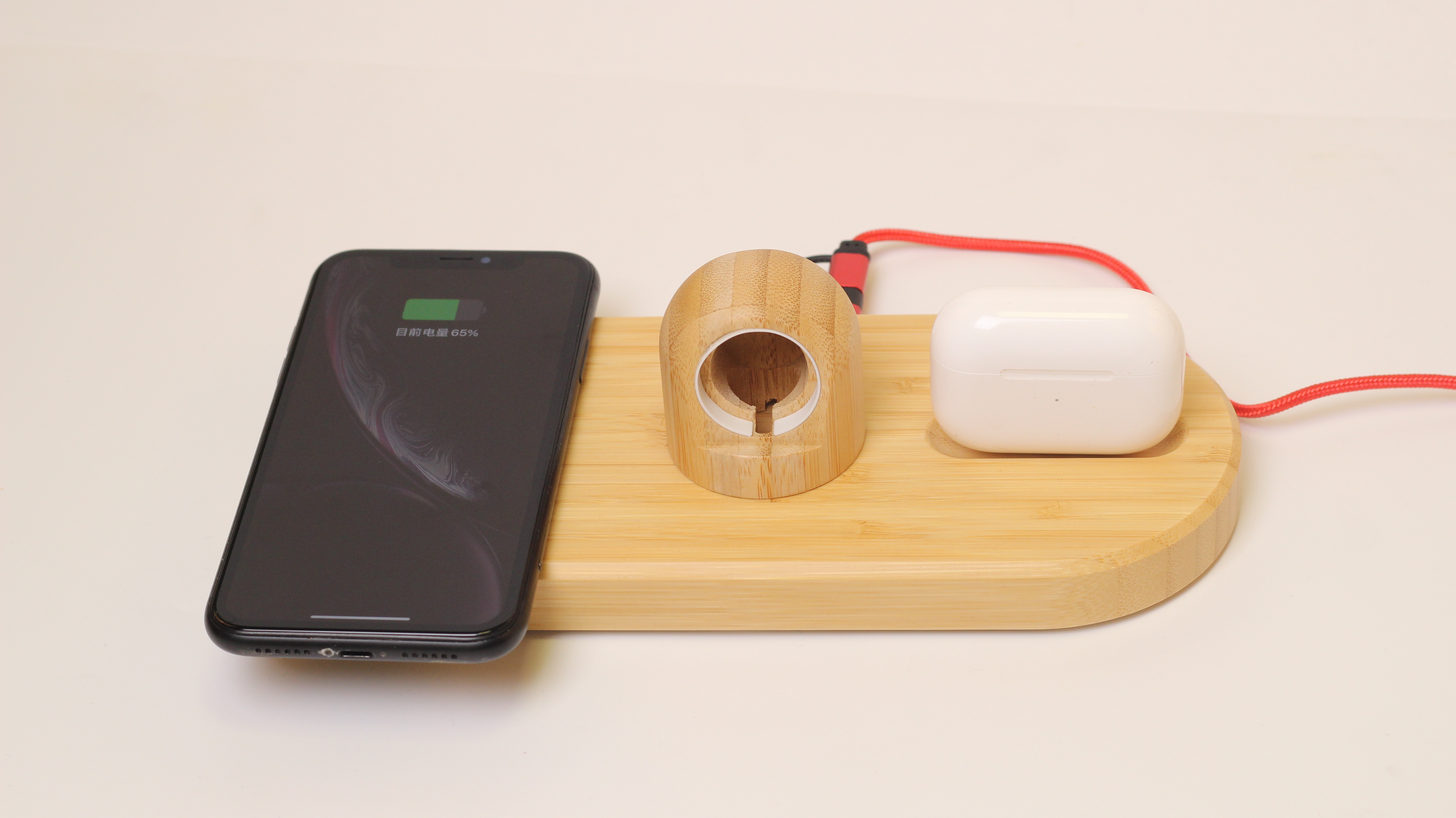 Bamboo 3-in-1 Wireless Charging Stand Charger
