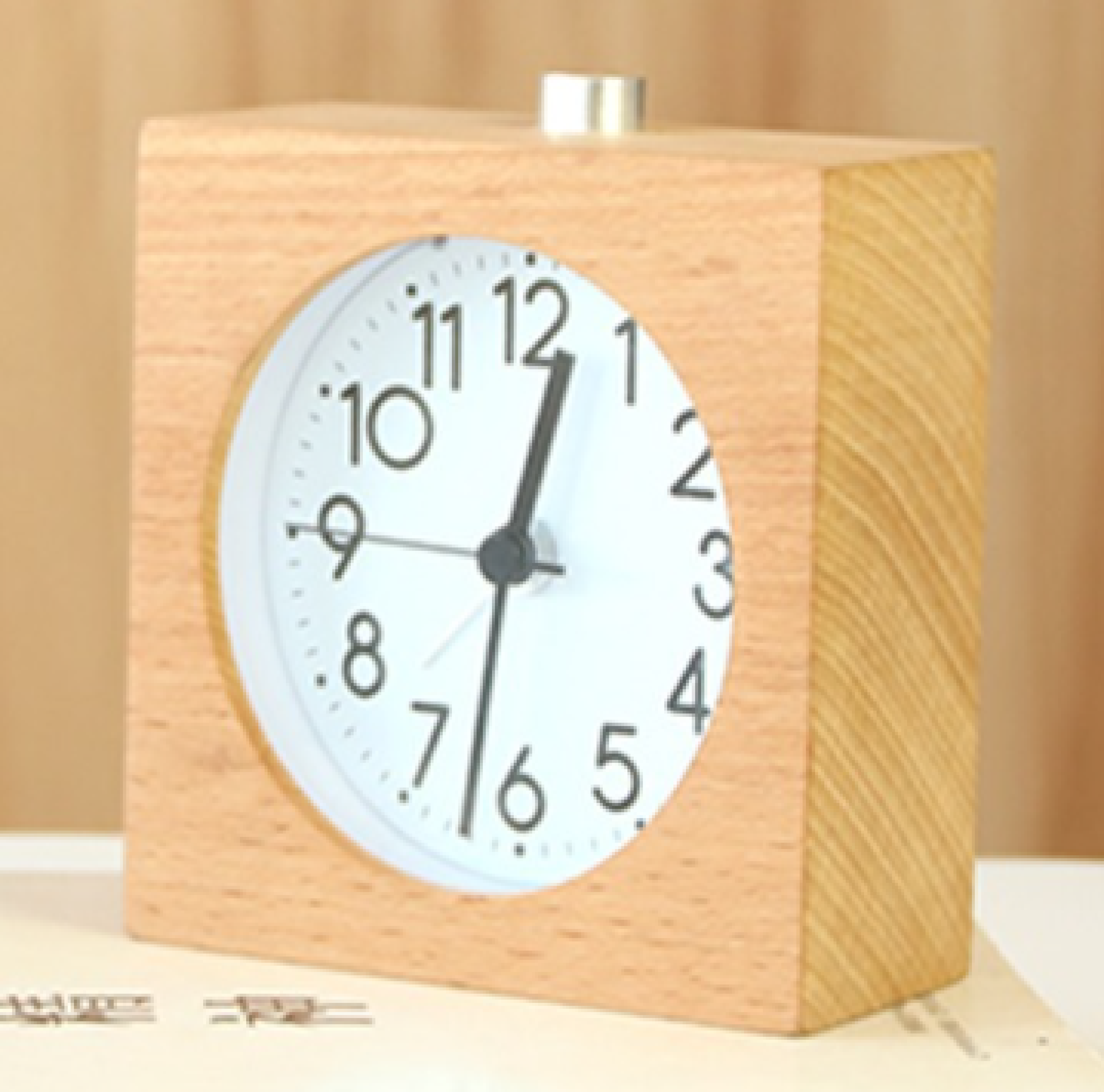 Solid wood clock, student's lazy alarm clock
