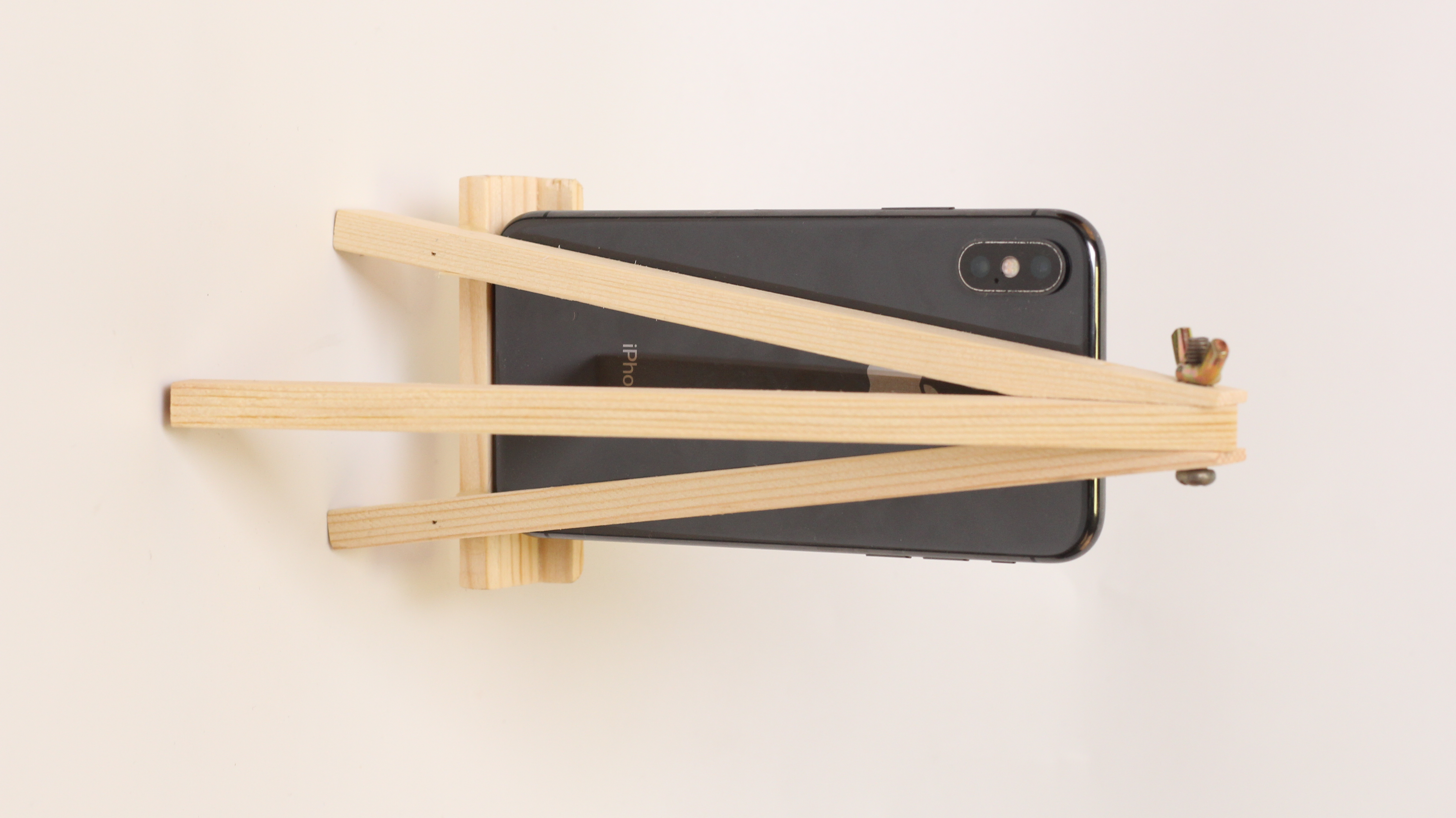 Bamboo tripod mobile phone  holder