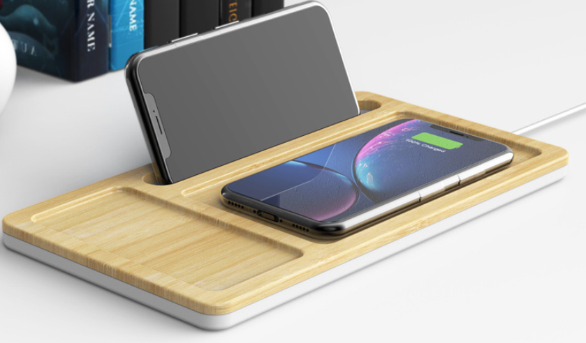 Wooden storage wireless charger